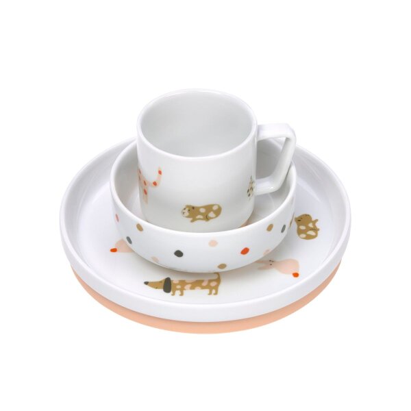 Dish Set Porcelain/Silicone