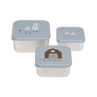 Snackbox Stainless Steel 3 pcs assorted