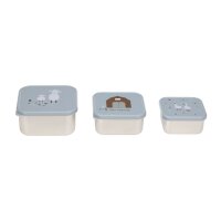 Snackbox Stainless Steel 3 pcs assorted