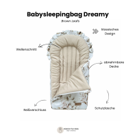 Babyschlafsack Muster DREAMY | TOG 2.5 | LIMITIERTE EDITION 75 cm | Brown Leafs