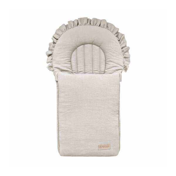 Babyschlafsack aus Musselin DREAMY | TOG 2.5 | Steckkissen 75 cm | Beige
