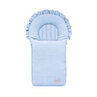 Babyschlafsack aus Musselin DREAMY | TOG 2.5 | Steckkissen 75 cm | Blau