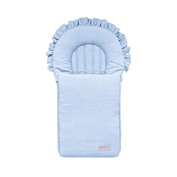 Babyschlafsack aus Musselin DREAMY | TOG 2.5 | Steckkissen 95 cm | Blau
