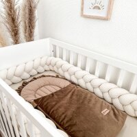 Babyschlafsack aus Velours DREAMY | TOG 2.5 | Steckkissen 75 cm | Grau