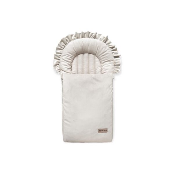 Babyschlafsack aus Velours DREAMY | TOG 2.5 | Steckkissen 85 cm | Beige