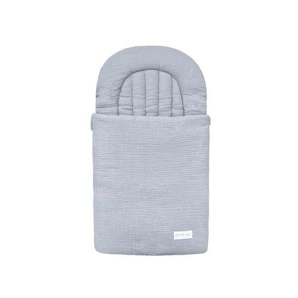 Babyschlafsack aus Musselin SLEEPY | TOG 2.5 | Steckkissen 85 cm | Grau