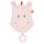 Kuscheltuch kopf Susie Nilpferd blassrosa mit silikone Ring